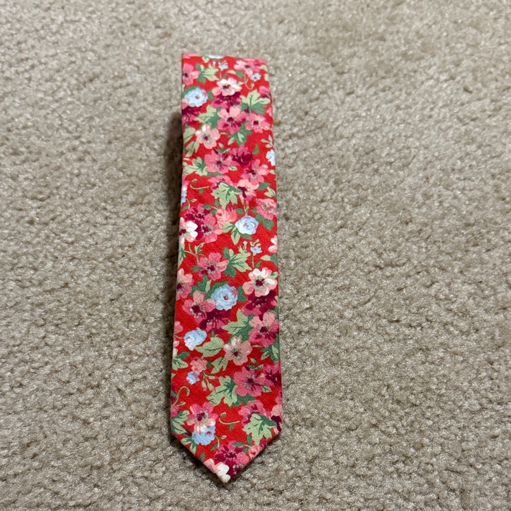 Original Penguin Red Floral Tie